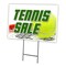 Signmission Tennis Sale Yard Sign & Stake outdoor plastic coroplast window, C-1216 Tennis Sale C-1216 Tennis Sale - alternate 1